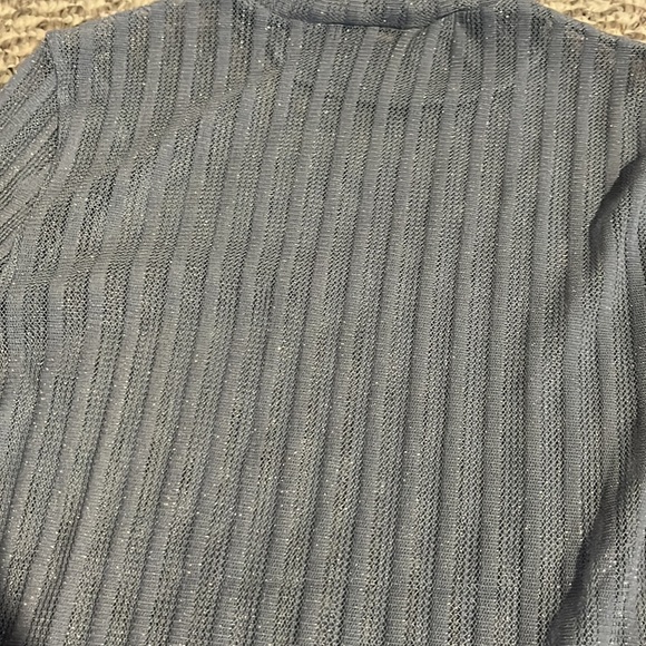 sheer sparkles blue turtleneck body suit - Picture 2 of 3